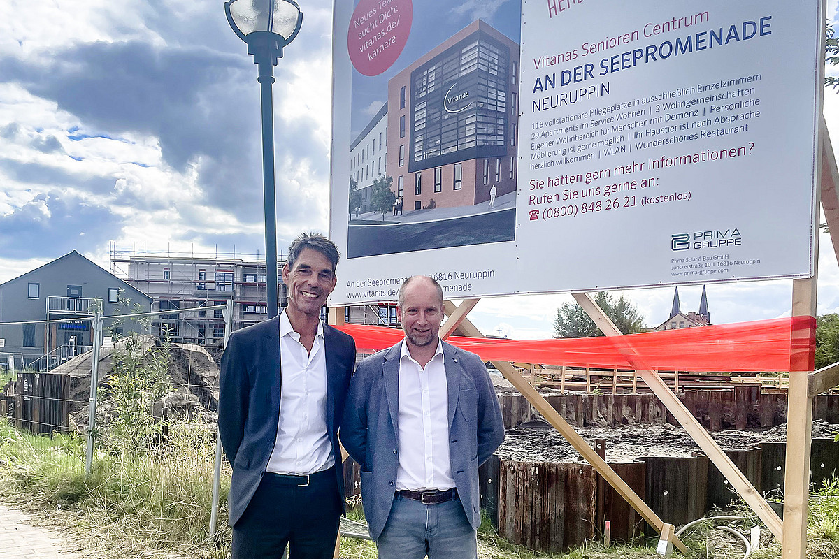Die Bauarbeiten beginnen Vitanas kommt nach Neuruppin Vitanas GmbH & Co. KGaA Die Bauarbeiten beginnen Vitanas kommt nach Neuruppin Vitanas GmbH & Co. KGaA